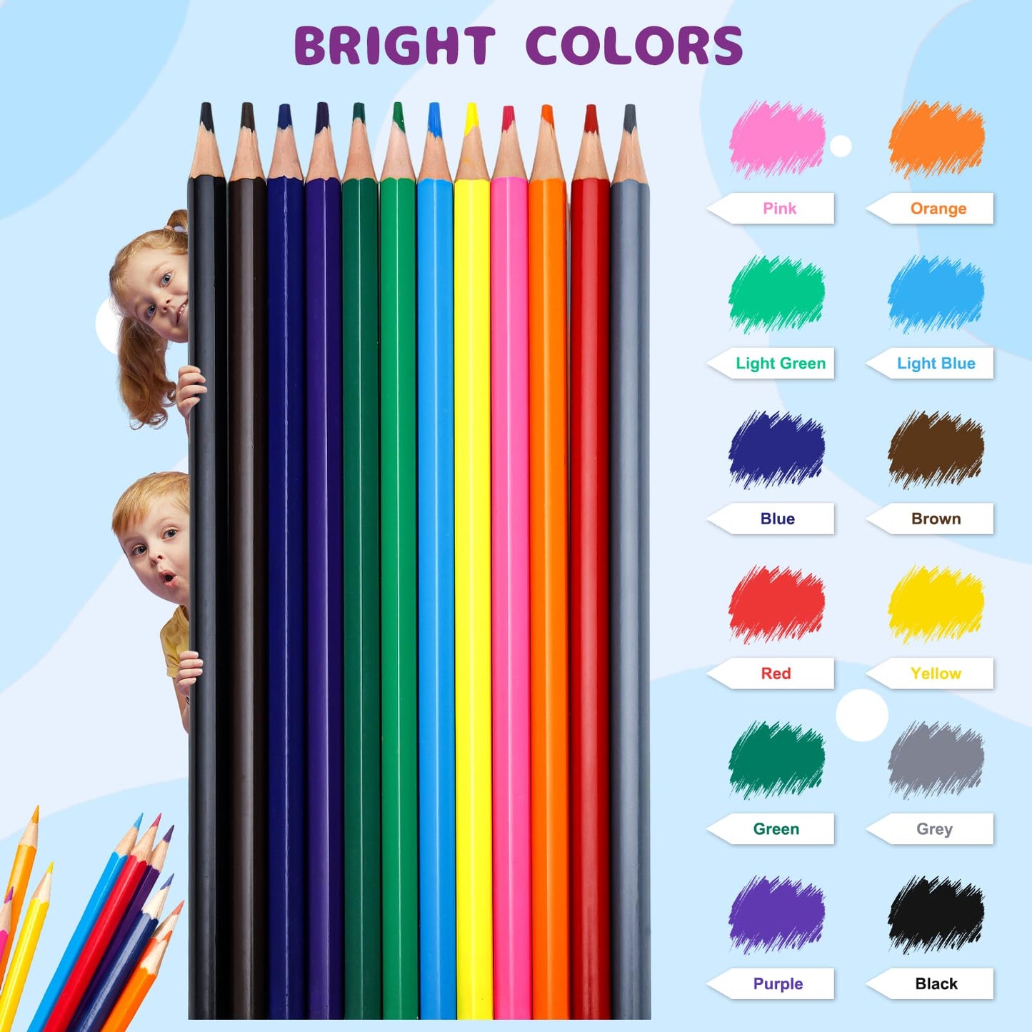 Craiiby Premium Colored Pencils – 288-Count Bulk Set (24 Packs, 12 Colors Each)