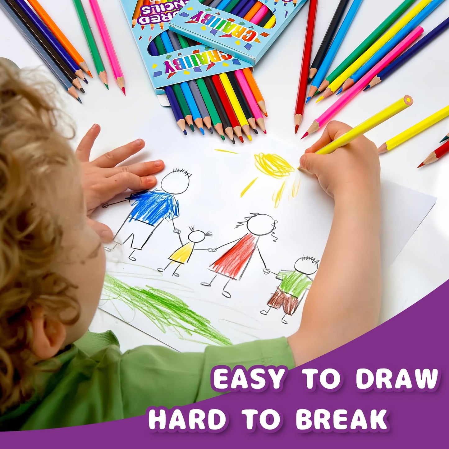 Craiiby Premium Colored Pencils – 288-Count Bulk Set (24 Packs, 12 Colors Each)