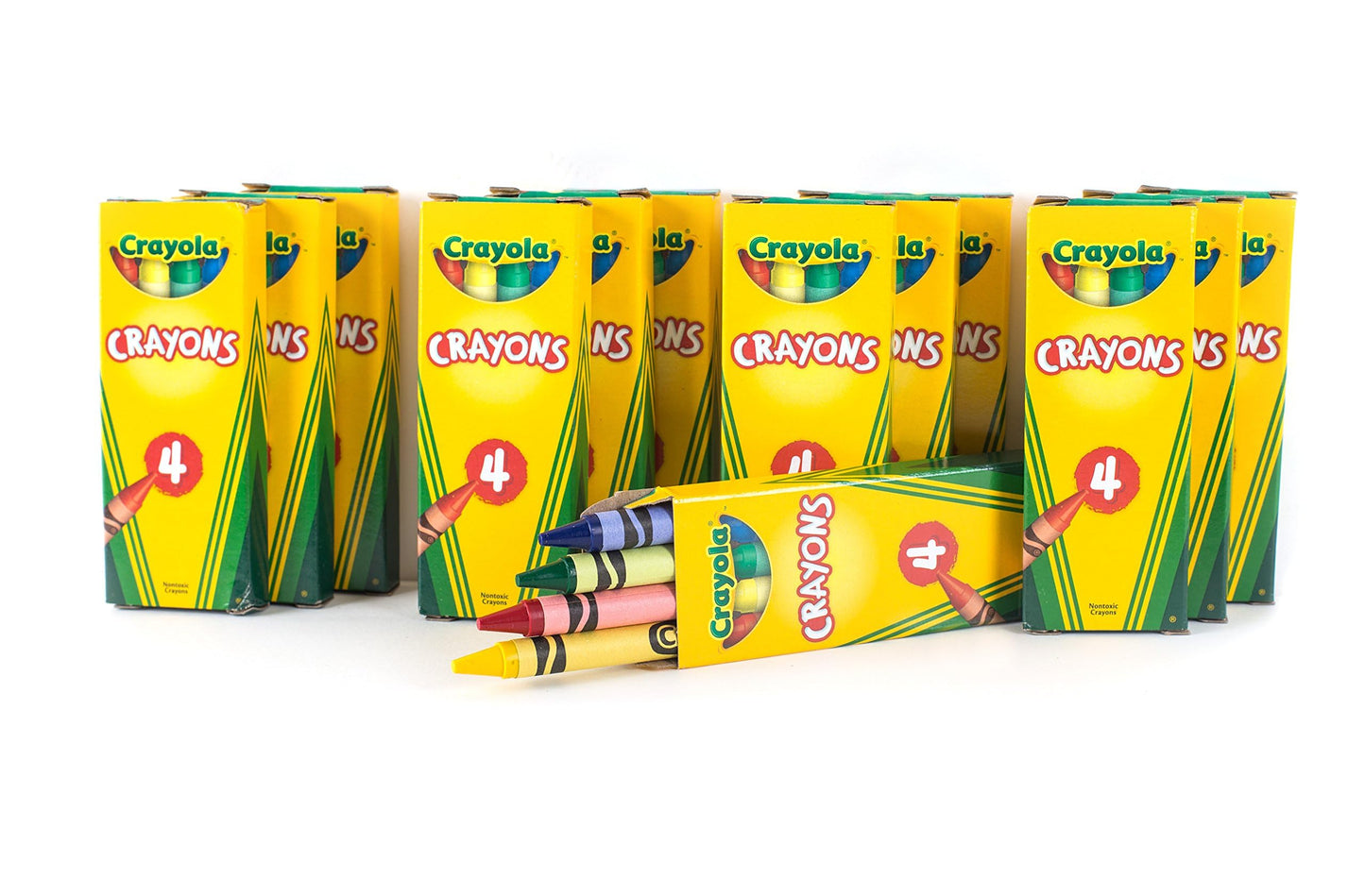 Crayola 12 Boxes of 4-Count Crayons – Party Favor Pack (Red, Blue, Green, Yellow)