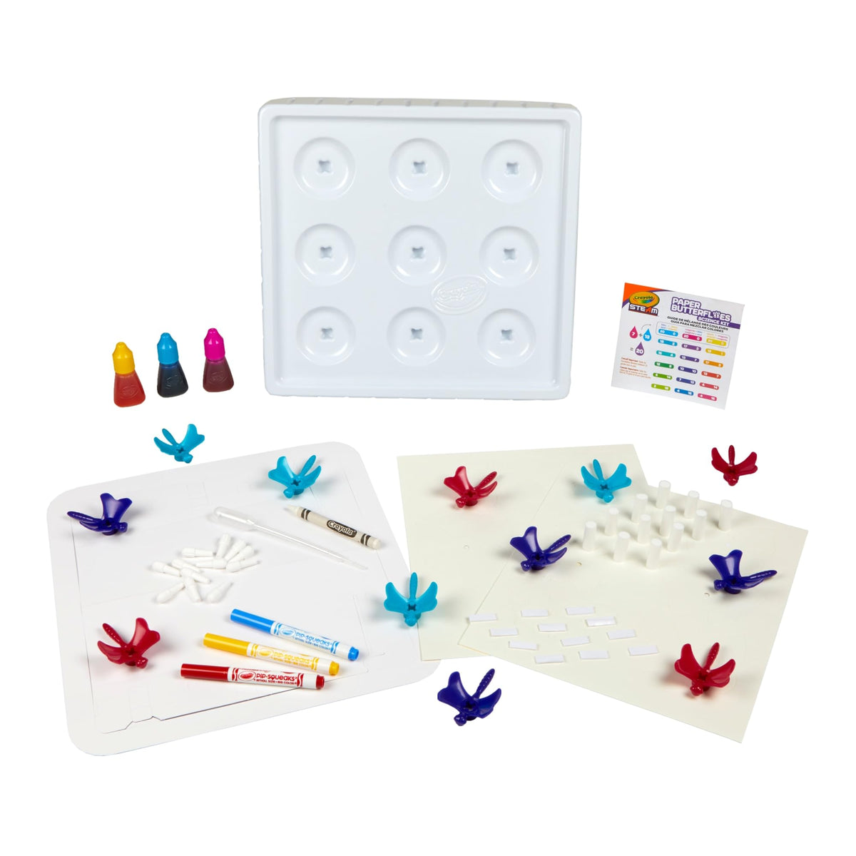 Crayola Paper Butterfly Science Kit – STEAM Craft for Kids 7+, 12 Wicking Butterflies