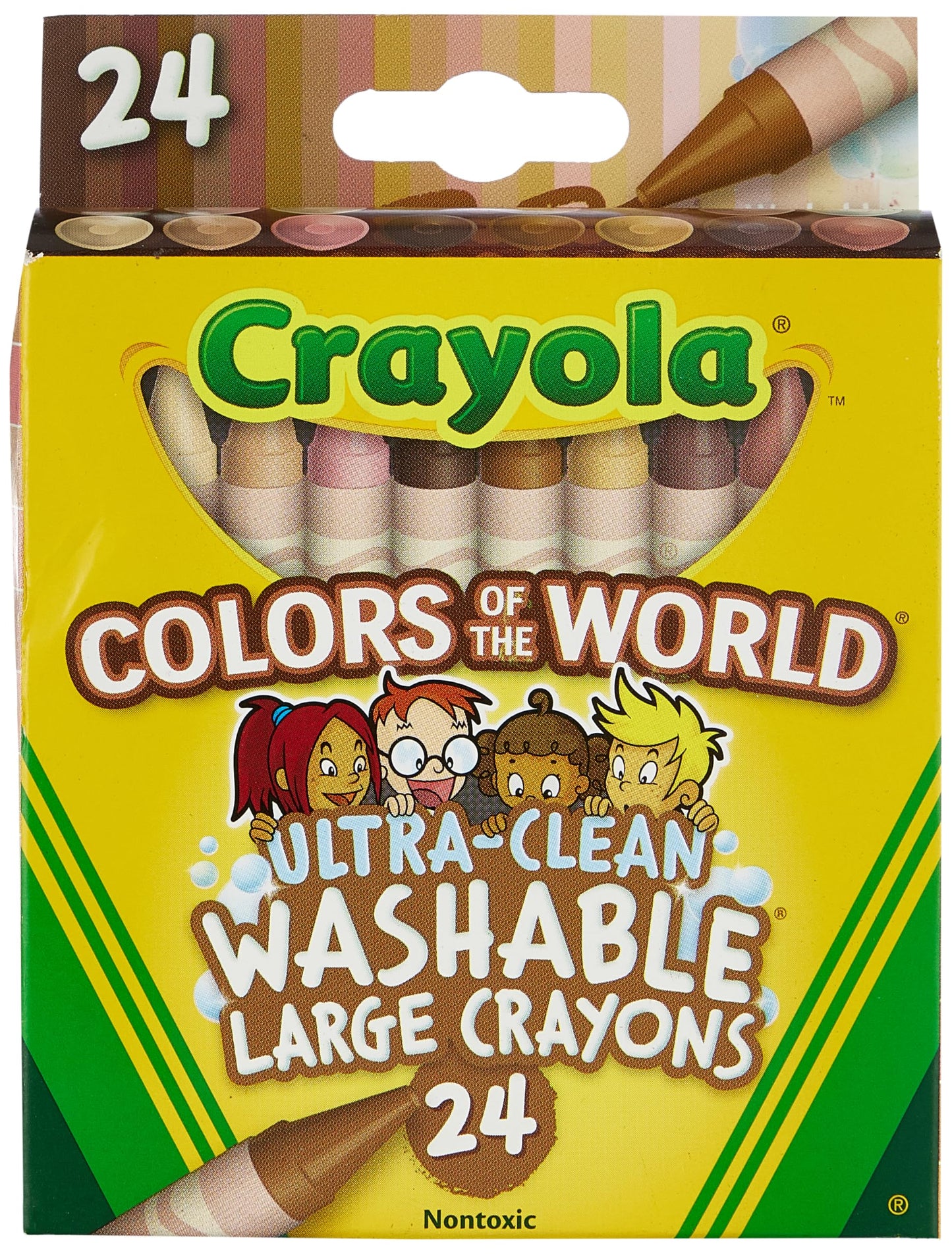 Crayola 24 Ct Large Ultra-Clean Washable Crayons – Colors of the World