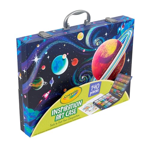Crayola Inspiration Art Case Space Coloring Set (140pcs) – Kids Art Kit, Easter Gifts, Ages 5+, Amazon Exclusive
