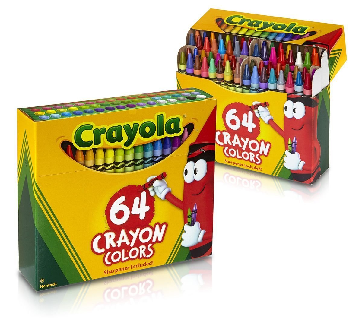 Crayola 64-Count Crayons (Pack of 2) with Sharpener – Vibrant Colors for Kids