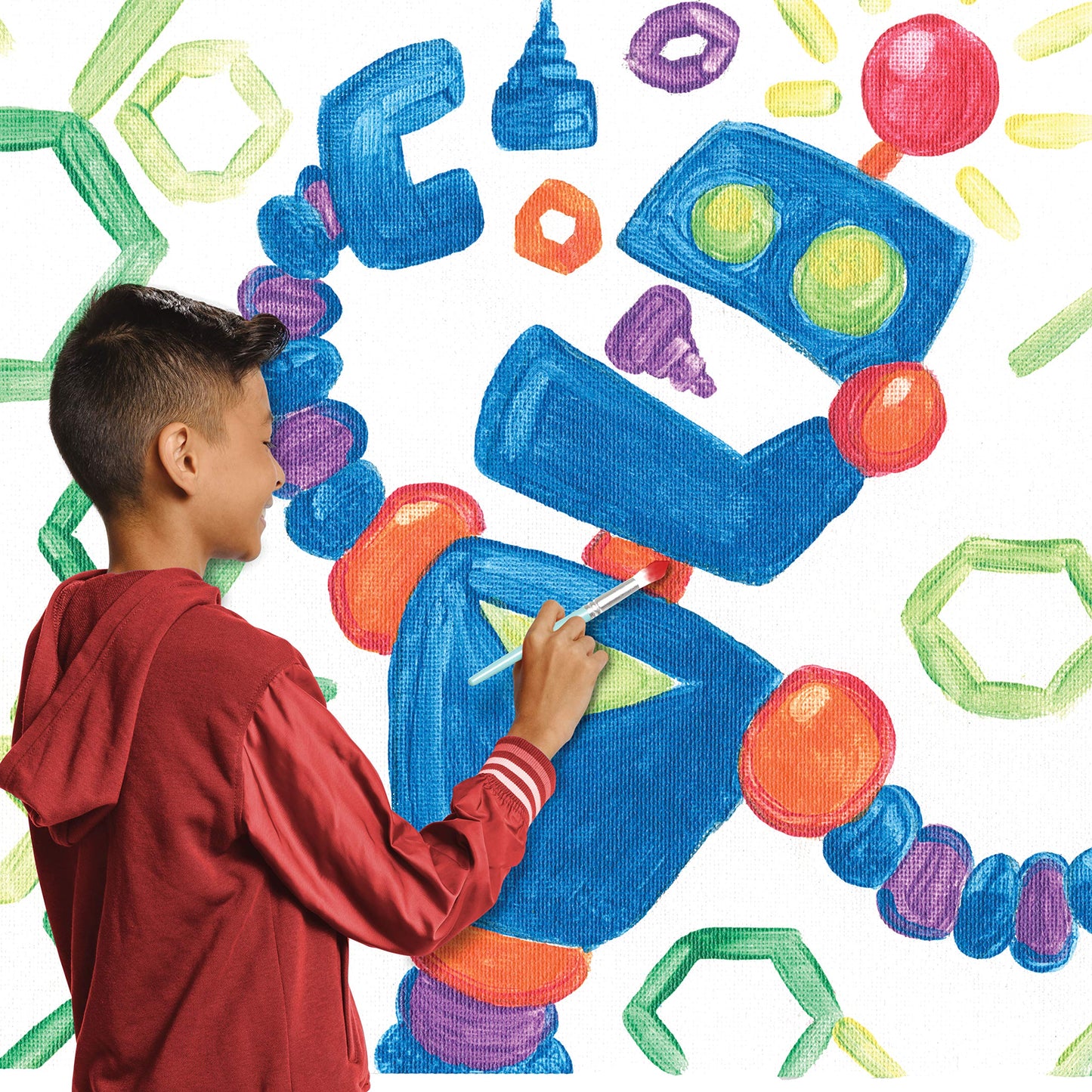 Crayola Washable Kids Paint Set & Paintbrush – 18 Color Pots, Safe & Easy Cleanup