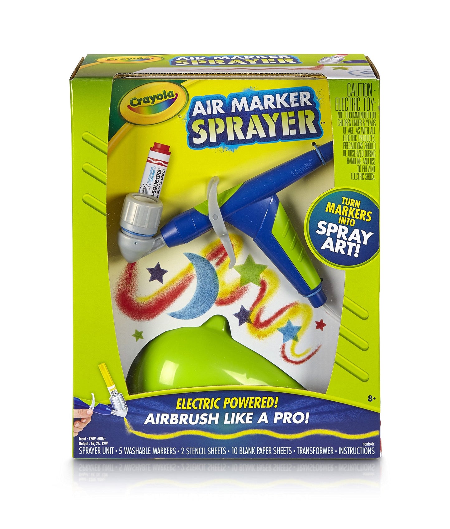 Crayola Air Marker Sprayer Airbrush Kit – Creative Gift for Kids Aged 8–10