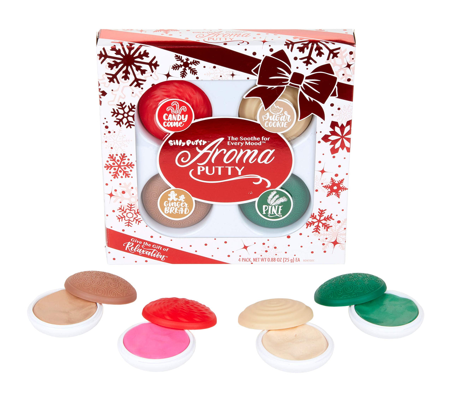 Crayola Aroma Putty – 4 Count Scented Fidget Gift Set (Sugar Cookie, Candy Cane, Gingerbread, Pine)