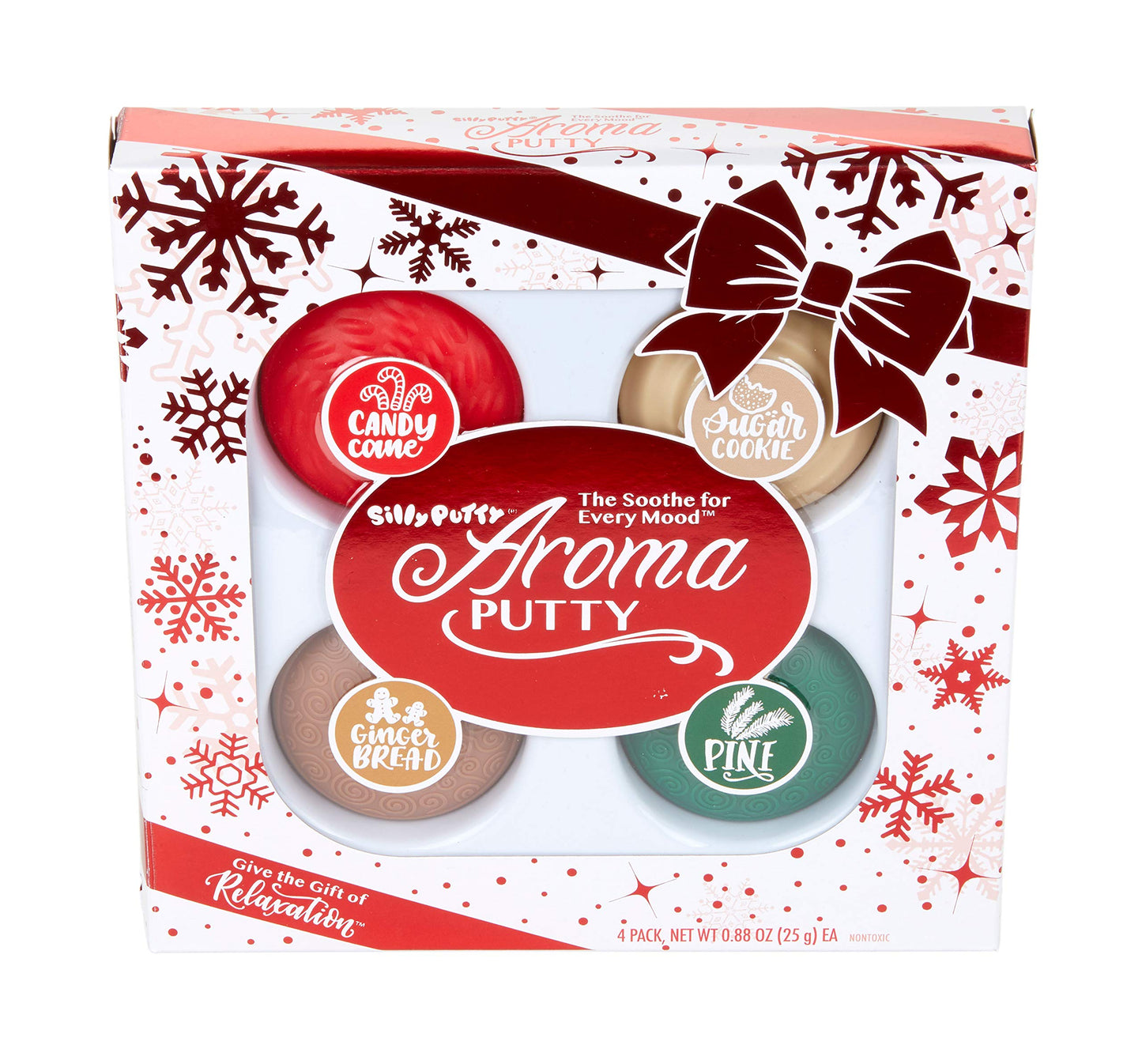 Crayola Aroma Putty – 4 Count Scented Fidget Gift Set (Sugar Cookie, Candy Cane, Gingerbread, Pine)