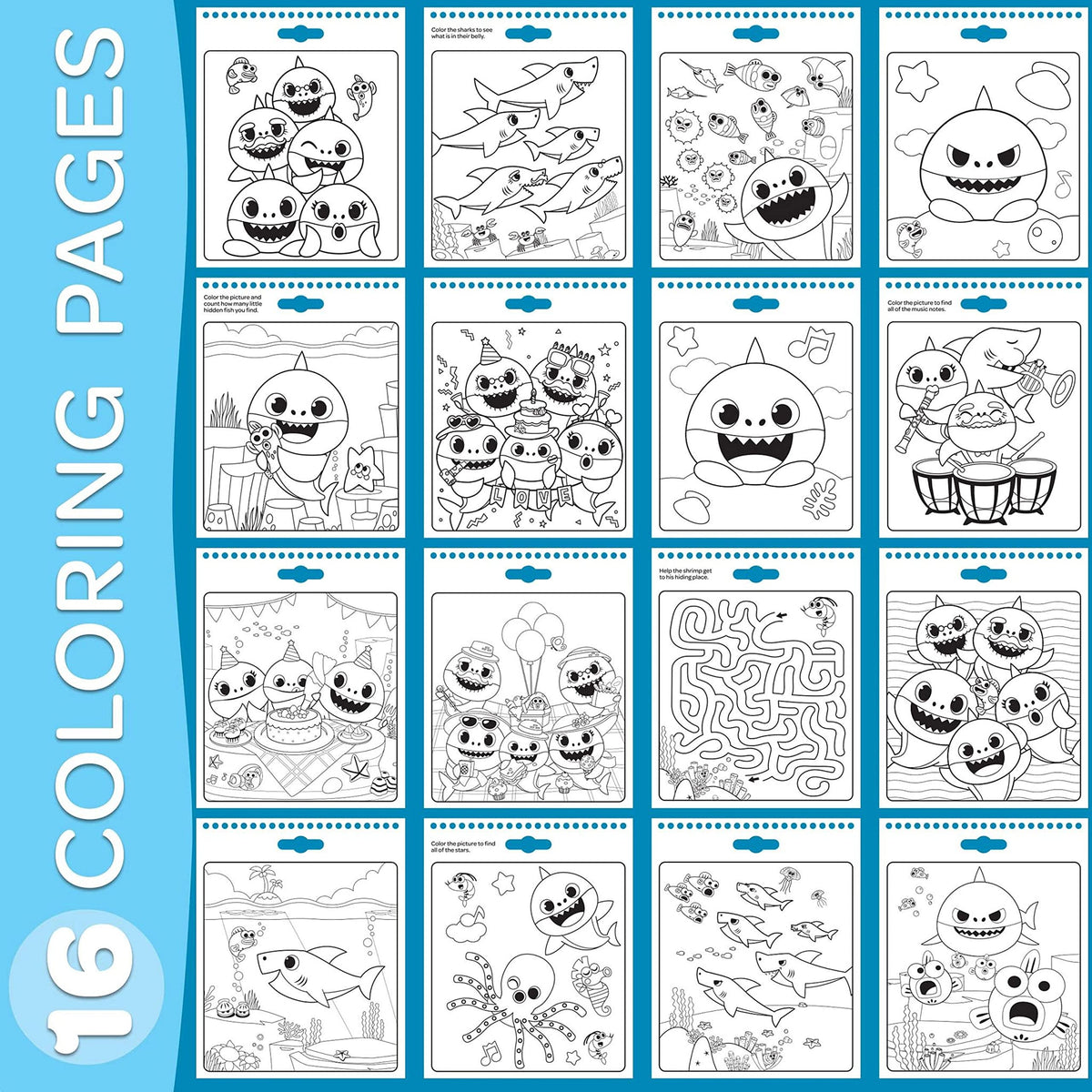 Crayola Baby Shark Color Wonder Travel Activity Pad — Mess-Free On-The-Go Coloring for Kids 3+