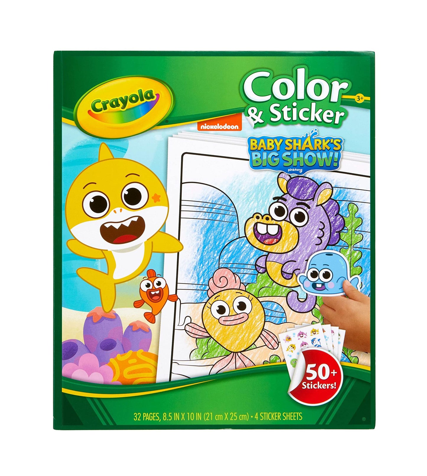 Crayola Baby Shark Coloring Pages & Stickers – Gift for Kids Ages 3–6