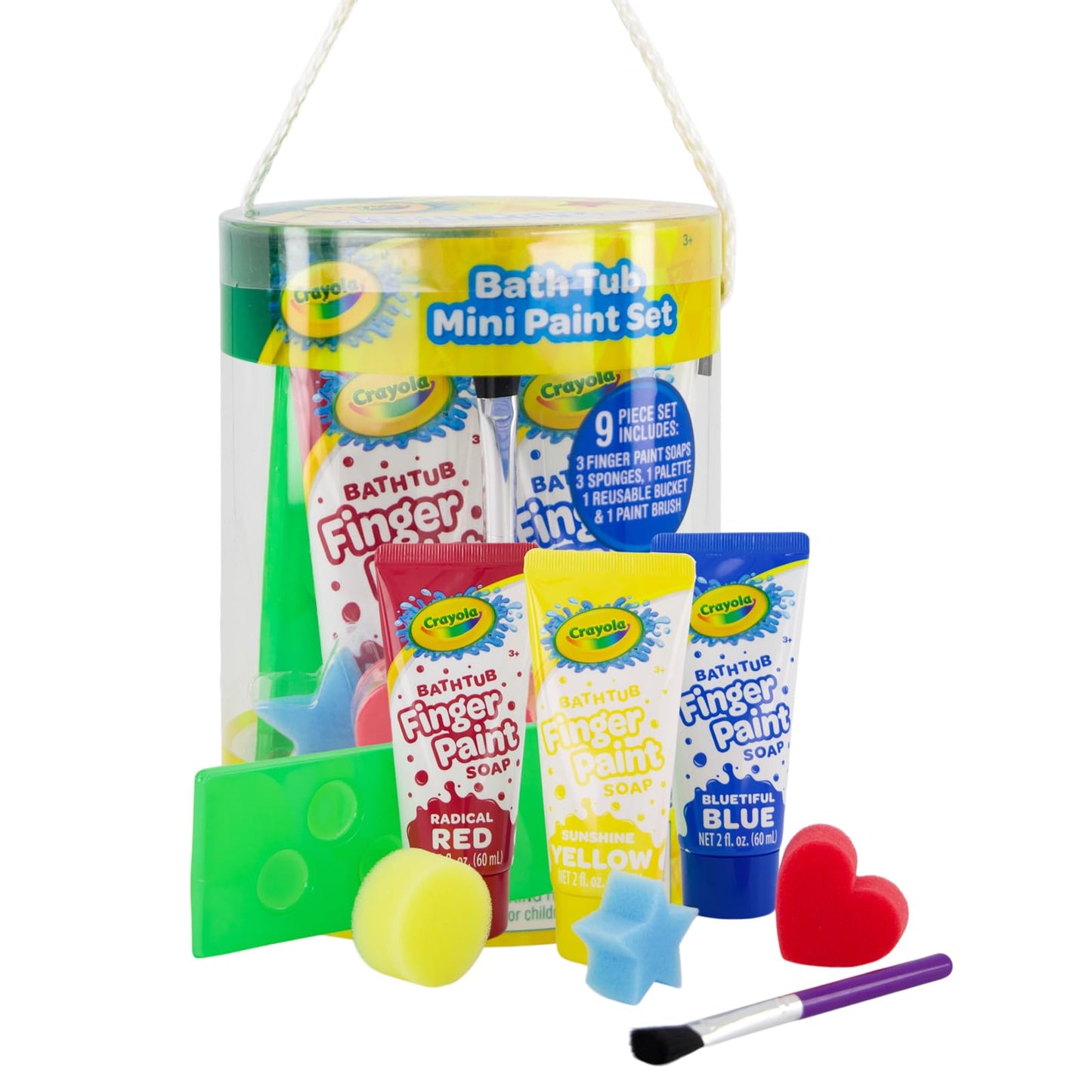 Crayola Bath Tub Mini Paint Set – 9 Piece Kids Bath Art Kit