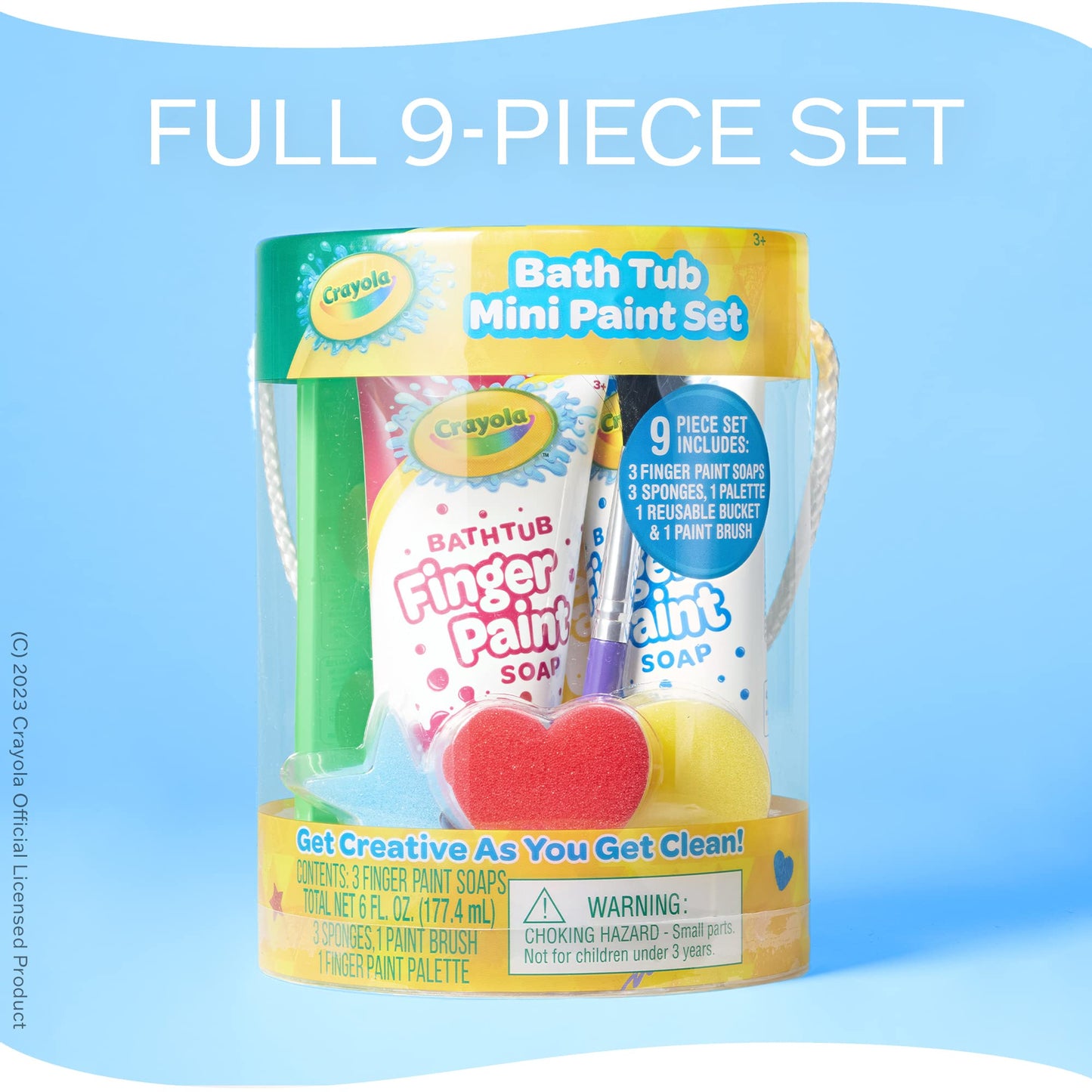 Crayola Bath Tub Mini Paint Set – 9 Piece Kids Bath Art Kit