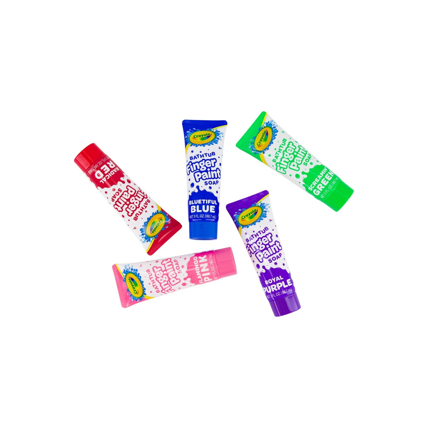 Crayola Bathtub Fingerpaint 5-Color Variety Pack – Washable Bath Paint Tubes (3 oz)