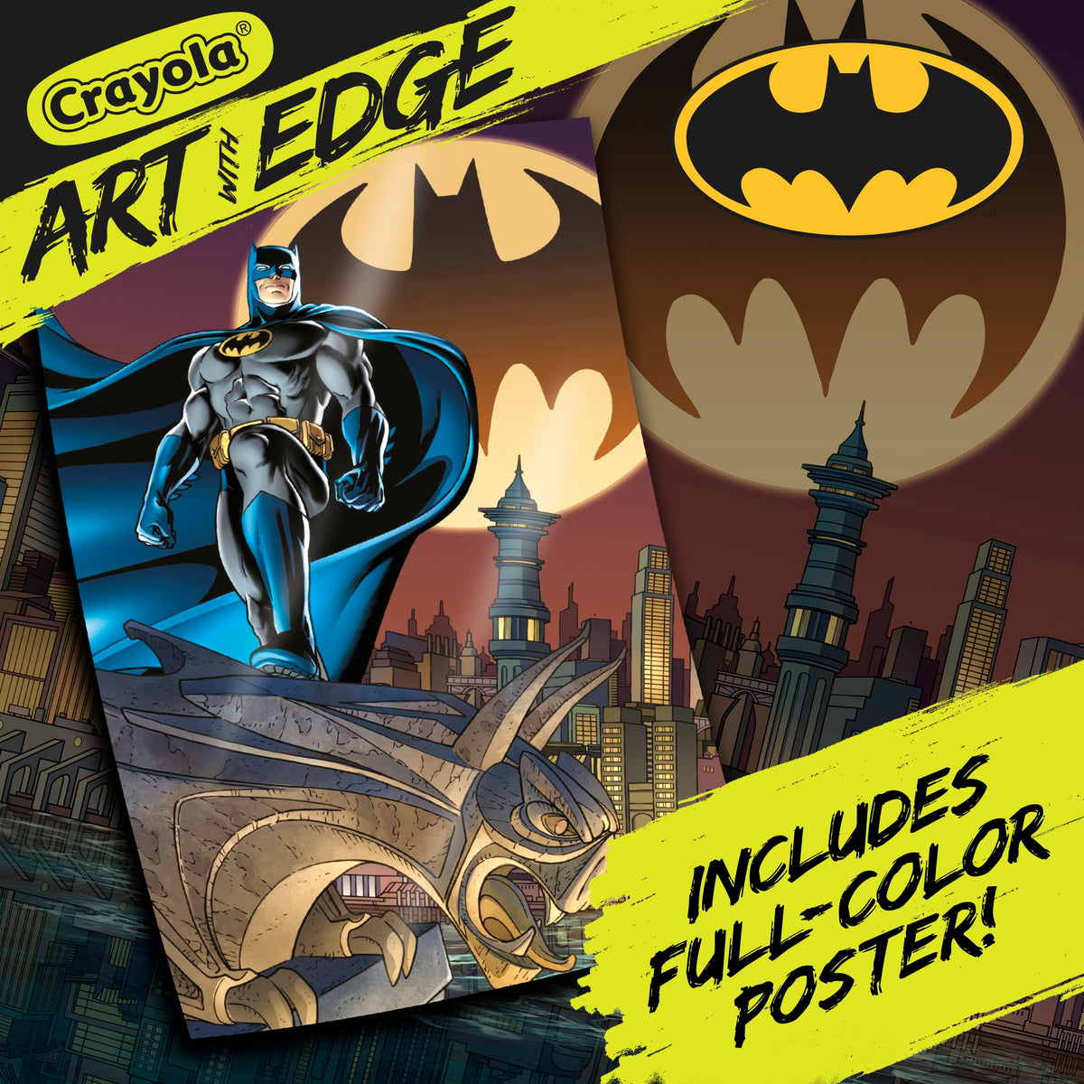 Crayola Batman Coloring Pages (28 Pcs) with Poster – Adult Coloring Gift Set