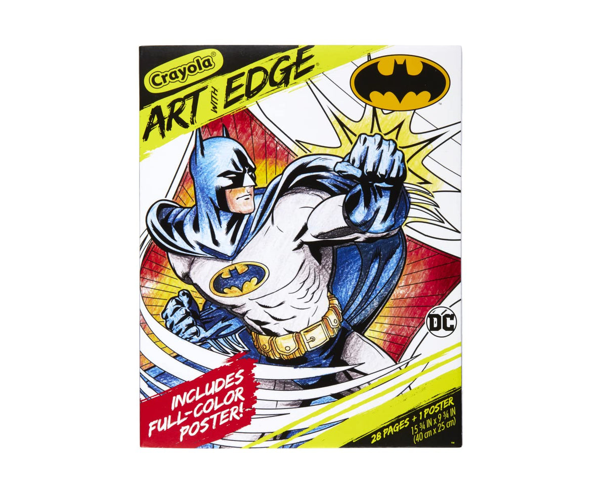 Crayola Batman Coloring Pages (28 Pcs) with Poster – Adult Coloring Gift Set