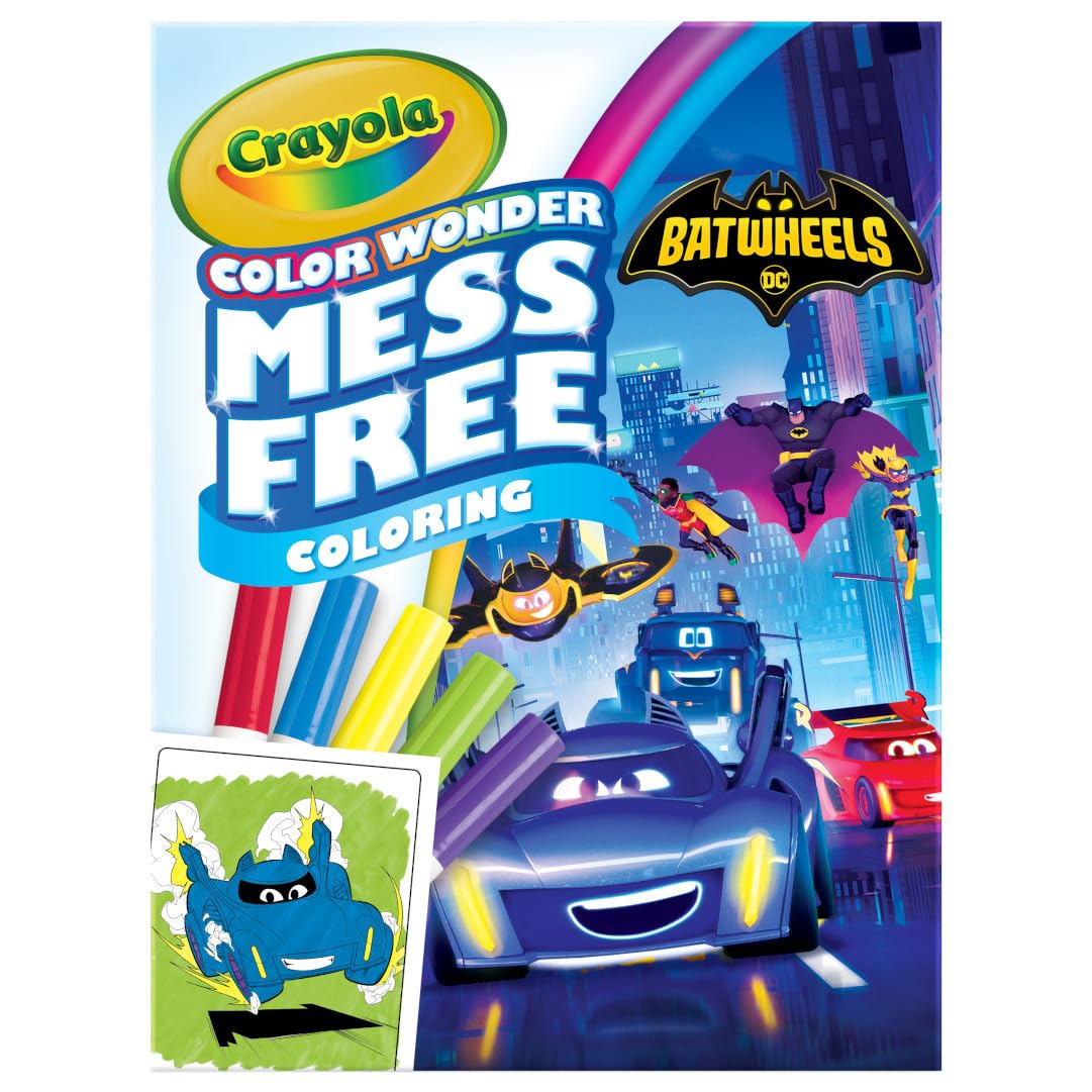 Crayola Batwheels Color Wonder Activity Set – Mess-Free Batman Coloring for Toddlers