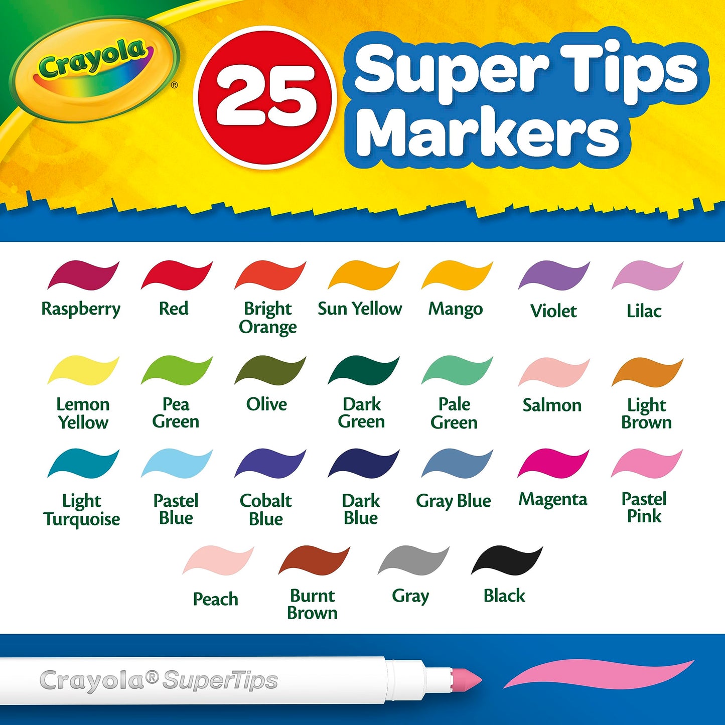 Crayola Super Tips Coloring Art Case – 65-Piece Kids Gift Set
