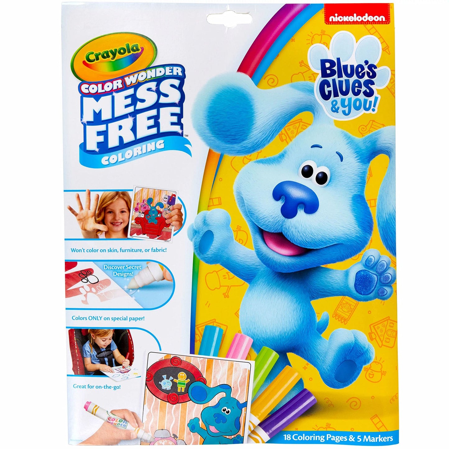 Crayola Blues Clues Color Wonder – 18 Pages & 5 No-Mess Markers