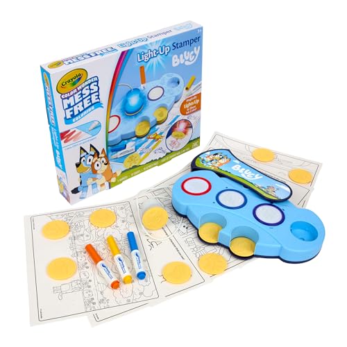 Crayola Magic Light Up Bluey Stamper – Mess-Free Coloring & Stamping Kit for Kids