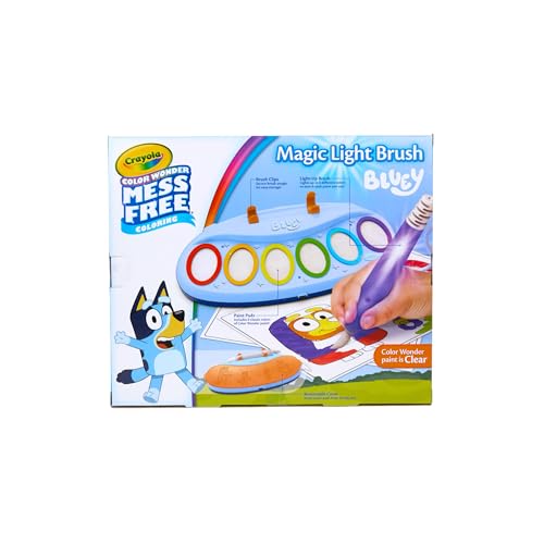Crayola Bluey Color Wonder Magic Light Brush – Mess-Free Painting Station for Kids 3+