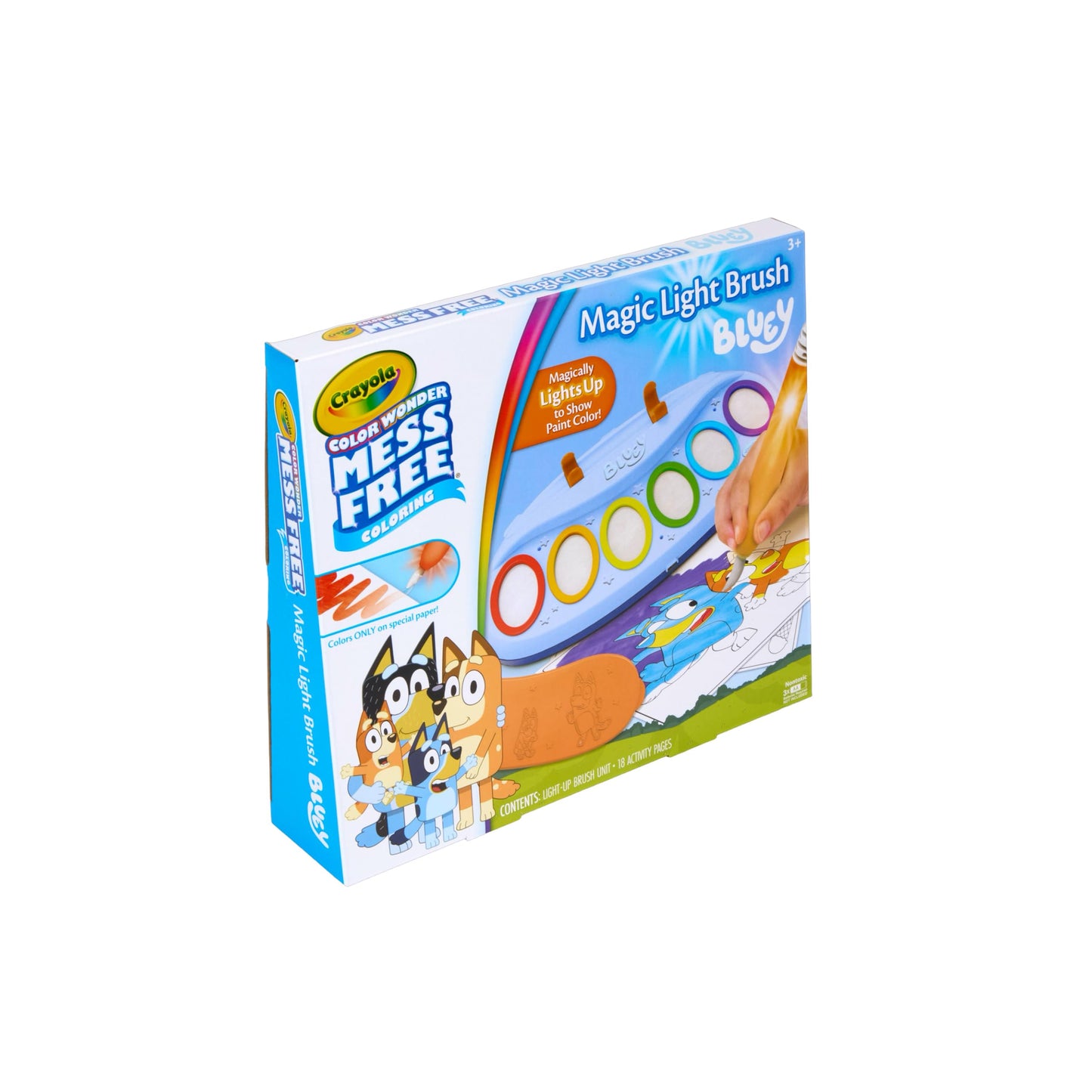Crayola Bluey Color Wonder Magic Light Brush – Mess-Free Painting Station for Kids 3+