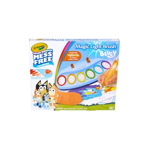 Crayola Bluey Color Wonder Magic Light Brush – Mess-Free Painting Station for Kids 3+