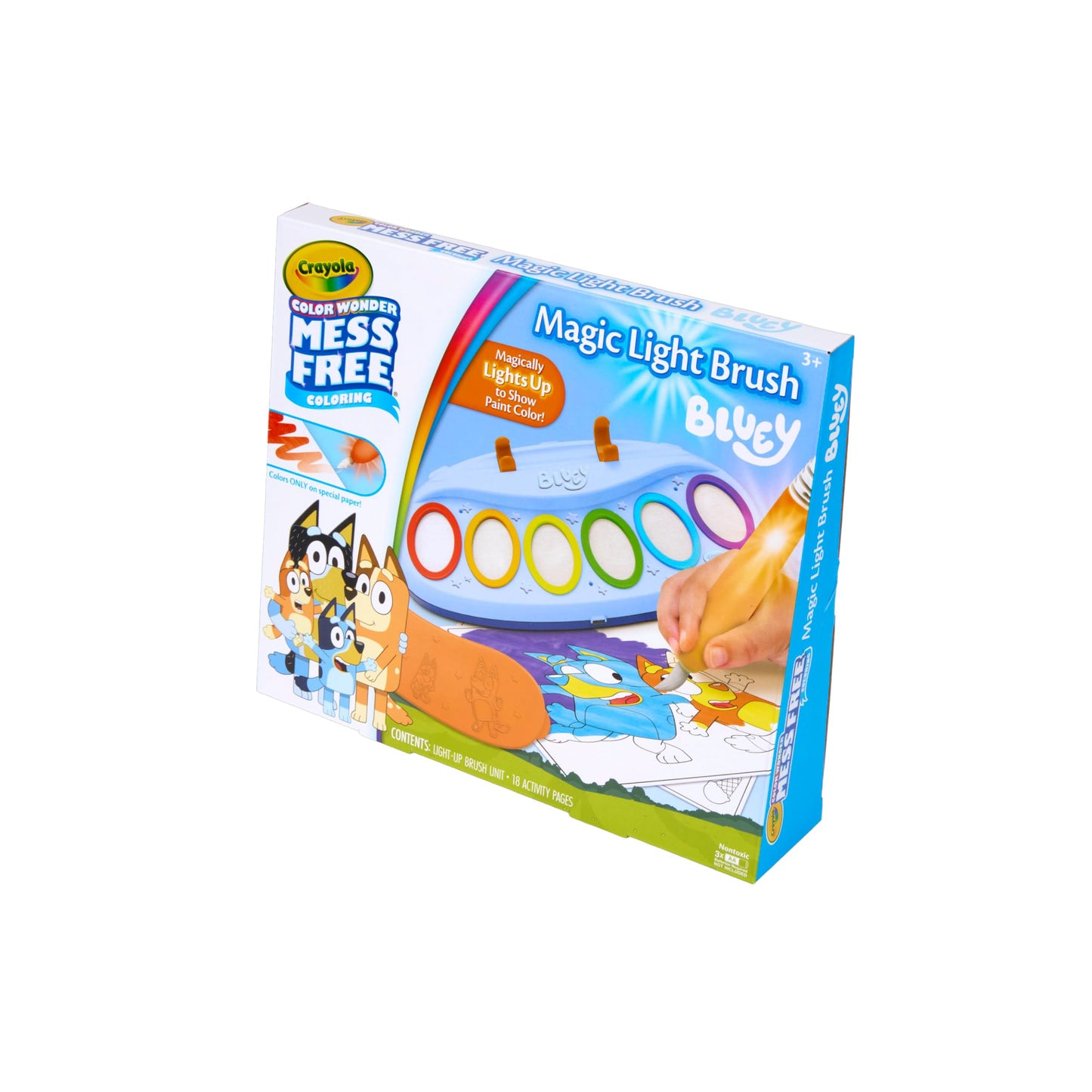 Crayola Bluey Color Wonder Magic Light Brush – Mess-Free Painting Station for Kids 3+