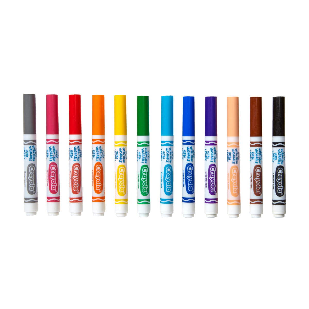 Crayola Broad Line Markers (12 Count) – Washable Kids Markers for Arts & Crafts