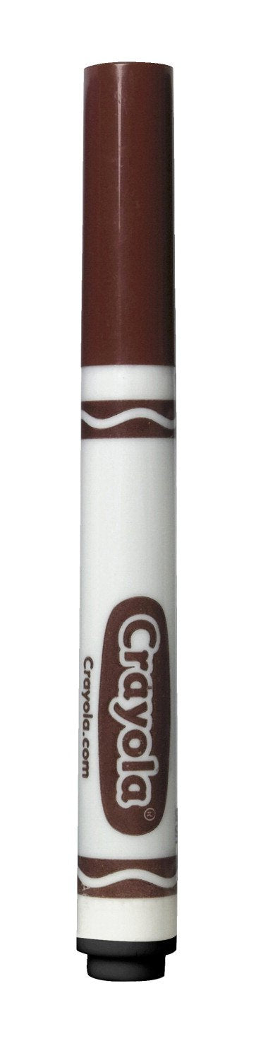 Crayola Broad Line Brown Markers - 12 Count Bulk Pack | Reusable Tuck Box