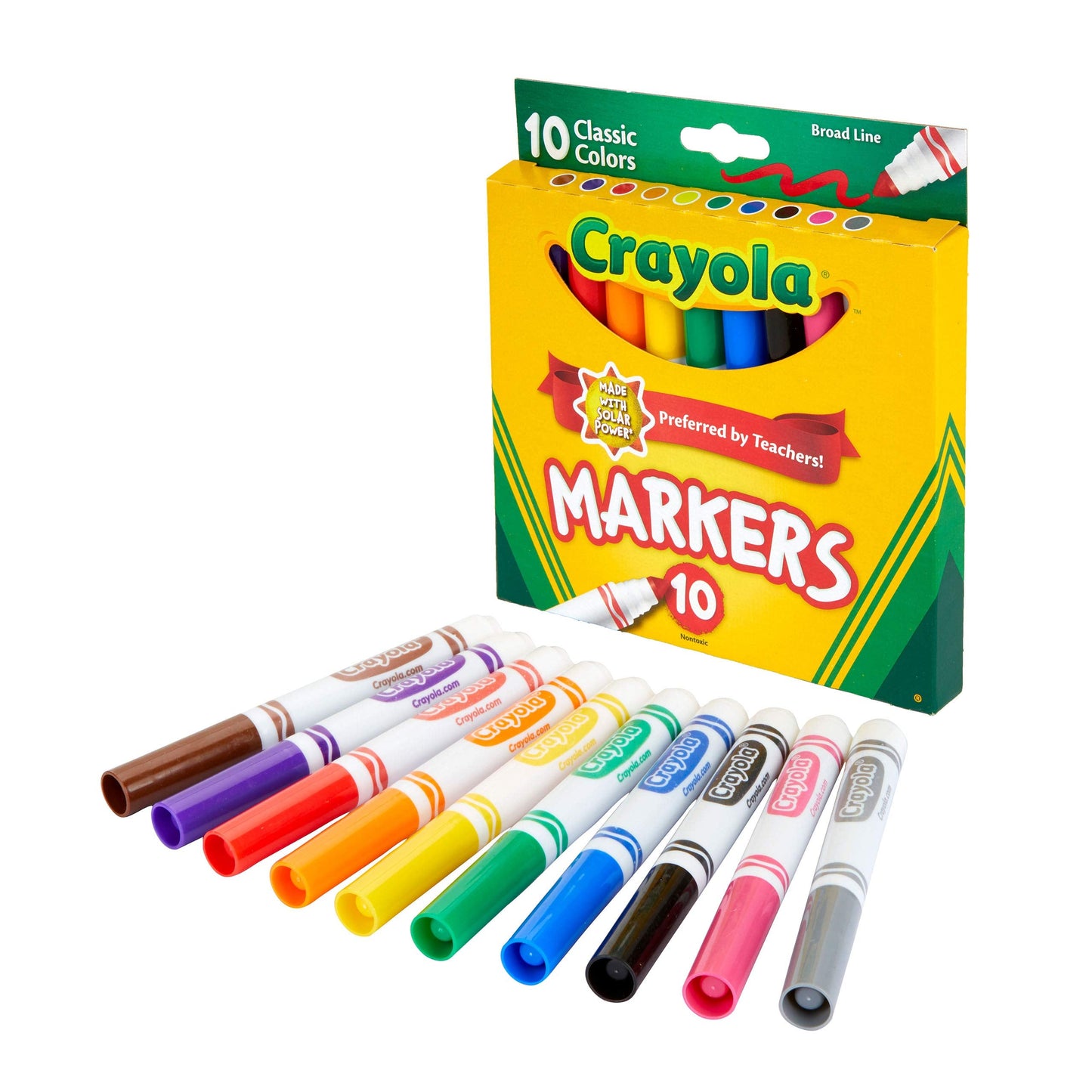 Crayola Broad Line Markers (12pk) – Vibrant Bulk Markers for Classroom & Home