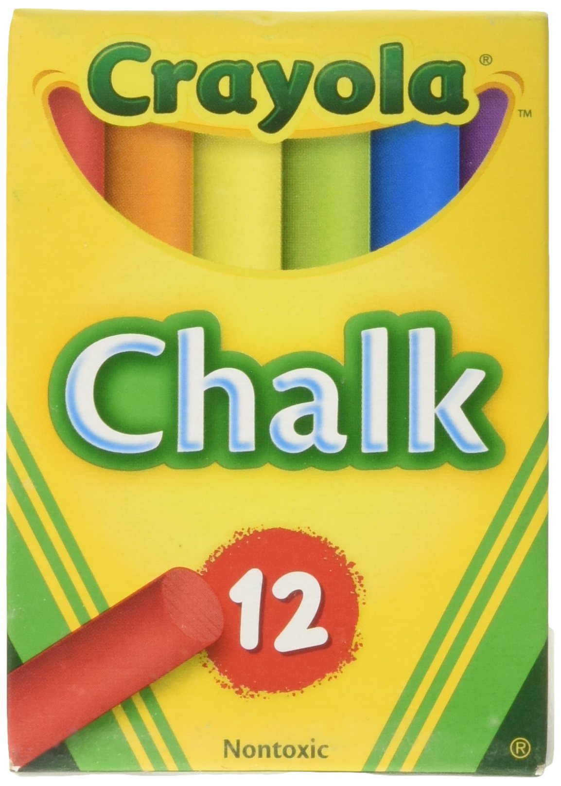 Crayola Chalk, Assorted Colors, 3 x 12 Sticks Per Box (36 Chalks) | Kids Art Supplies