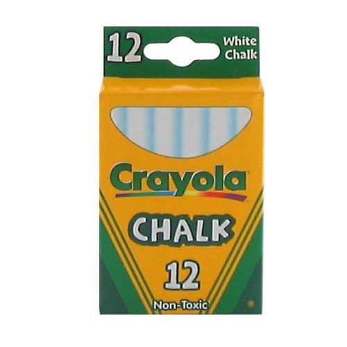Crayola Non-Toxic White Chalk & Colored Chalk Bundle – 12-Pack Each
