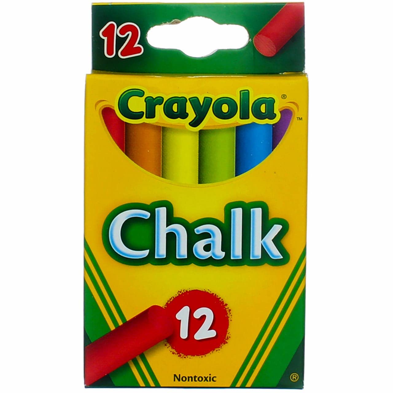 Crayola Colored Chalk Sticks 12 Count – 2 Packs | Vibrant Chalk Set for Kids