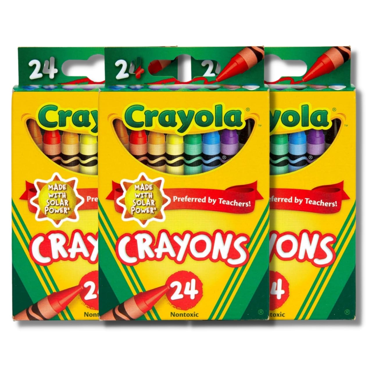 Crayola Classic Color Pack Crayons (24/Box) Set of 3 – 72 Vibrant Colors