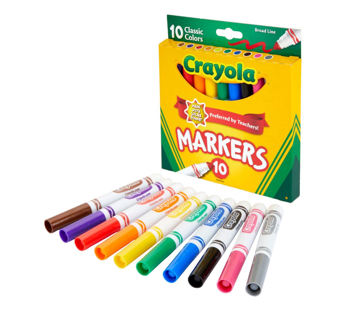 Crayola Classic Broad Line Markers — 8-Color Set (Pack of 2), Non-Toxic