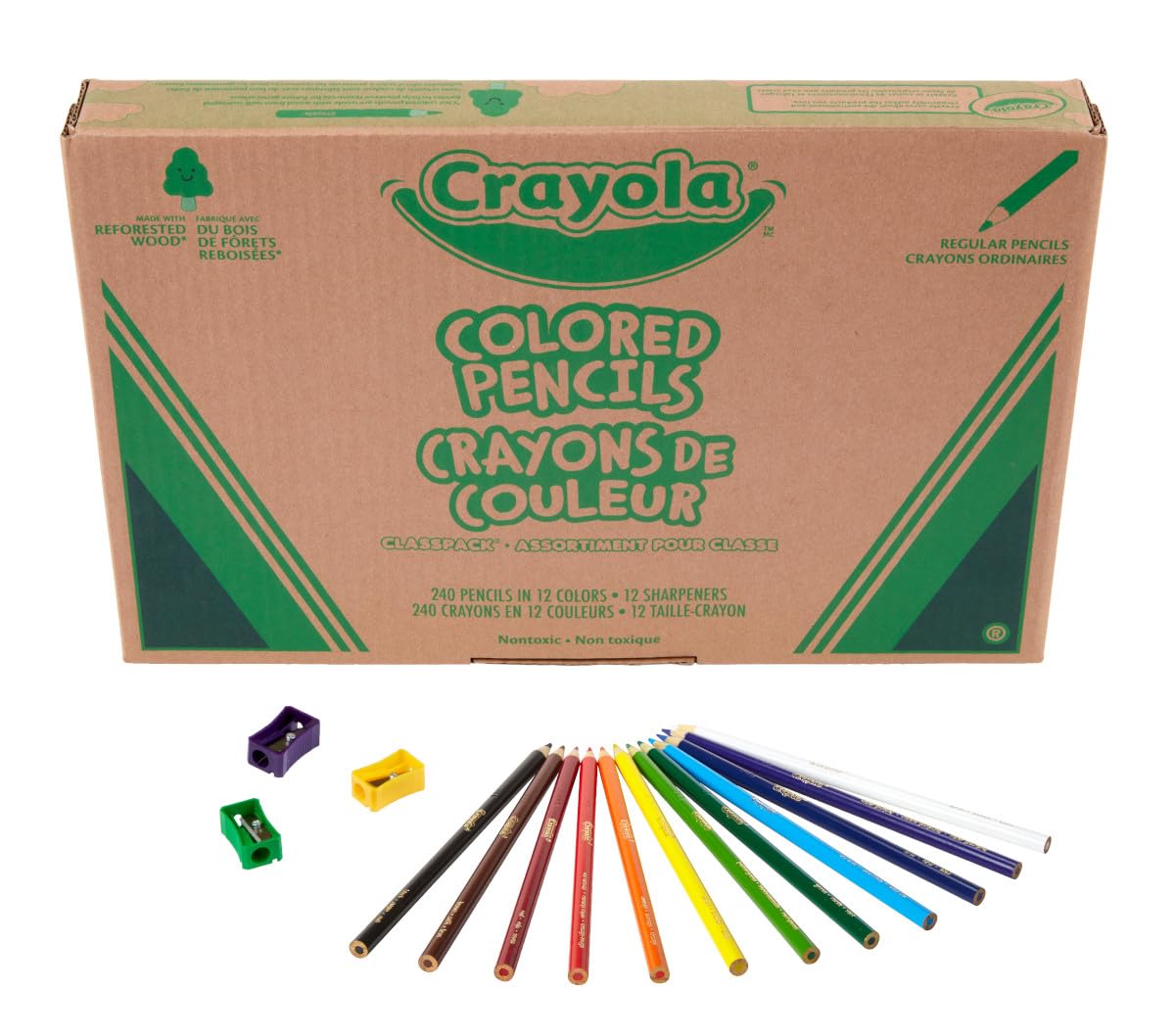 Crayola 240-Count Colored Pencils Classpack | Bulk Classroom Supplies