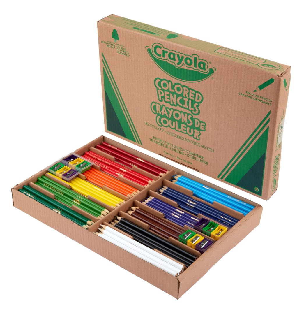 Crayola 240-Count Colored Pencils Classpack | Bulk Classroom Supplies