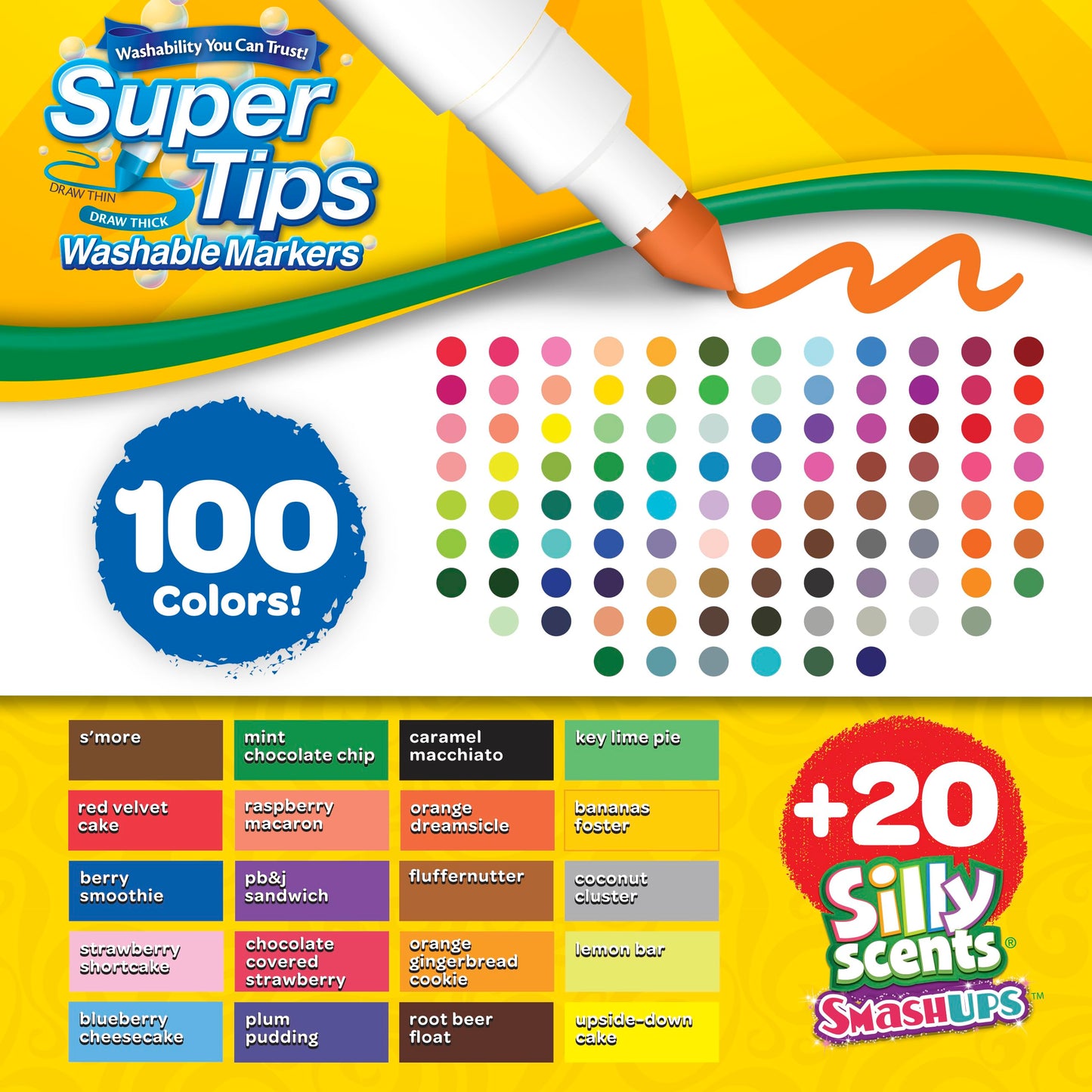 Crayola Super Tips & Silly Scents Washable Markers Set (120ct)
