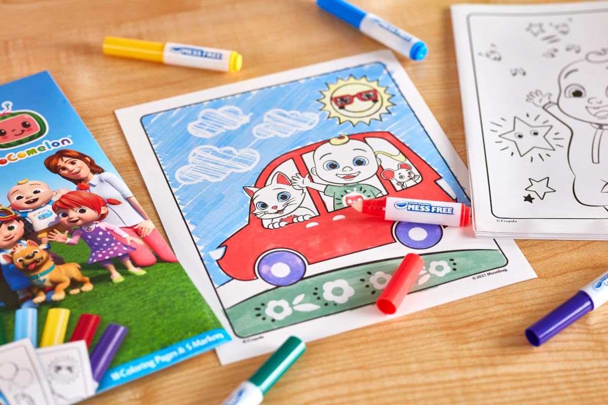 Crayola Cocomelon Color Wonder Coloring Set – Mess-Free Travel Coloring for Kids