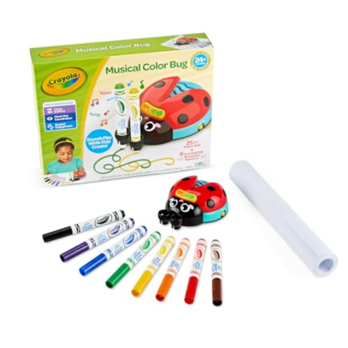 Crayola Musical Color Bug – Toddler Sensory Toy for Colorful, Musical Play
