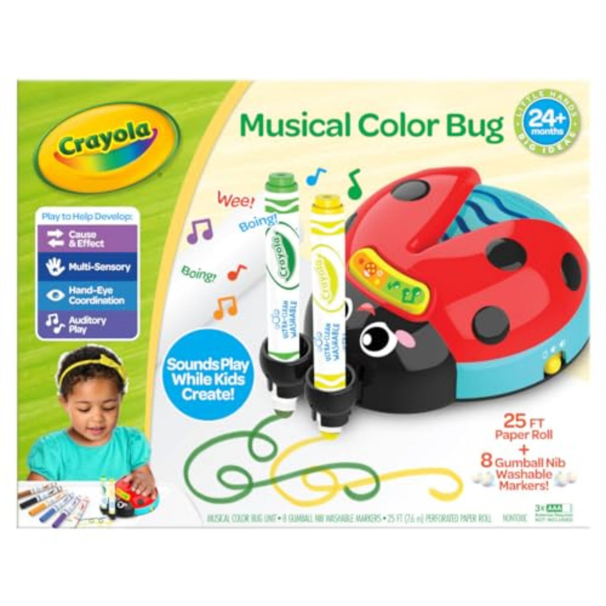 Crayola Musical Color Bug – Toddler Sensory Toy for Colorful, Musical Play