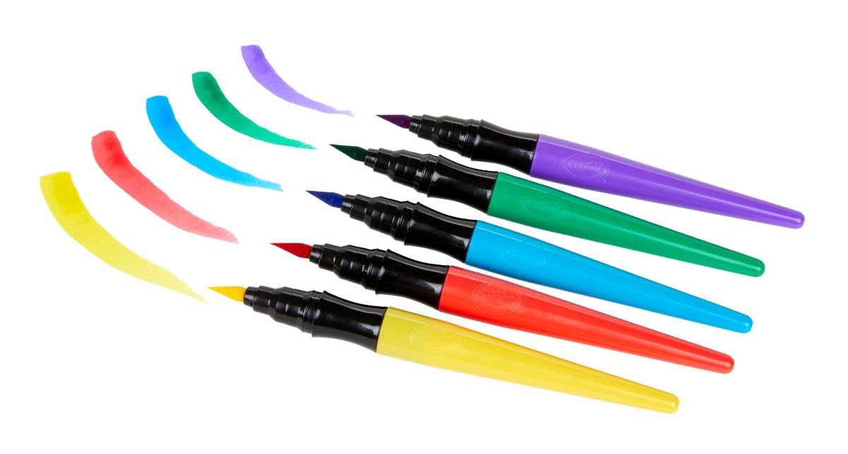 Crayola No-Drip Paint Brush Pens – 40-Count Assorted Colors Set