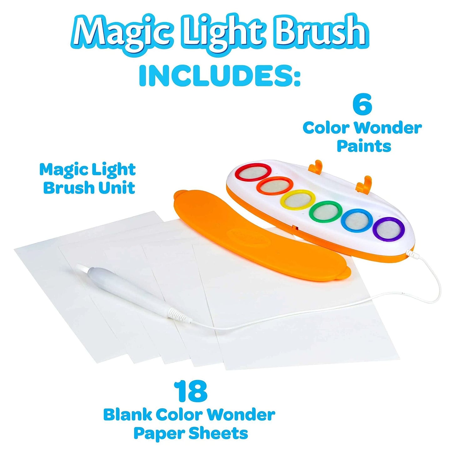 Crayola Color Wonder Magic Light Brush – Mess-Free Painting Set for Kids (Ages 3+)