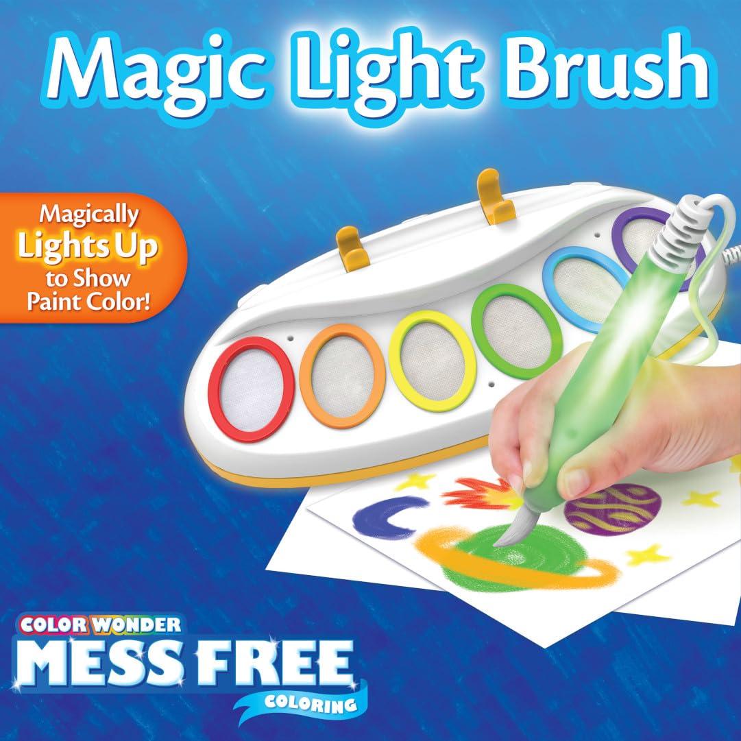 Crayola Color Wonder Magic Light Brush – Mess-Free Painting Set for Kids (Ages 3+)