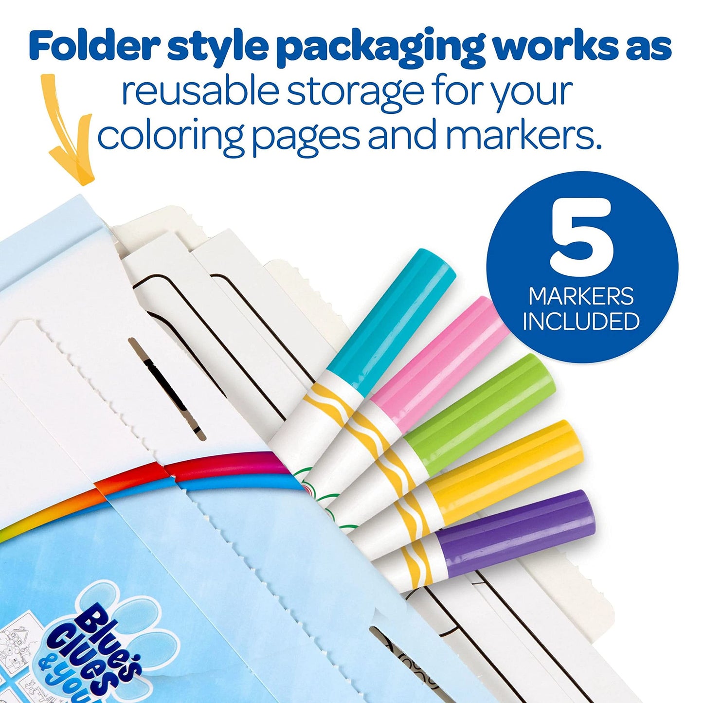 Crayola Blues Clues Color Wonder – 18 Pages & 5 No-Mess Markers