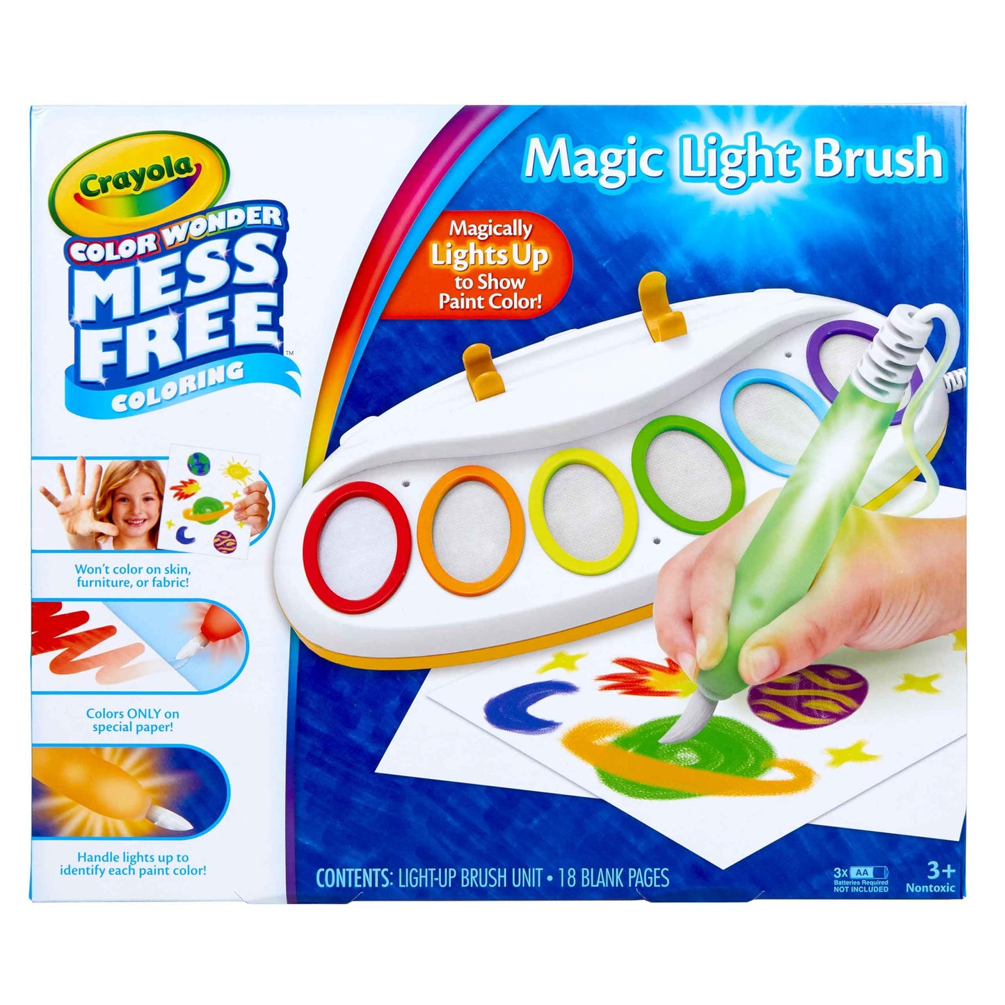 Crayola Color Wonder Magic Light Brush – Mess-Free Painting Set for Kids (Ages 3+)