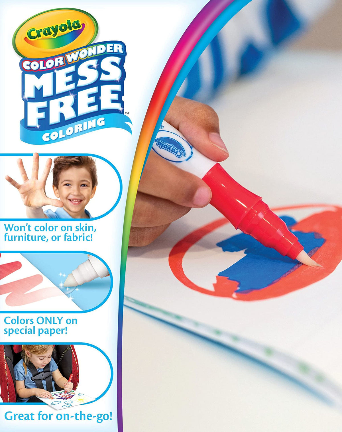 Crayola Color Wonder Paintbrush Pens & Paper – Mess-Free Toddler Painting Set