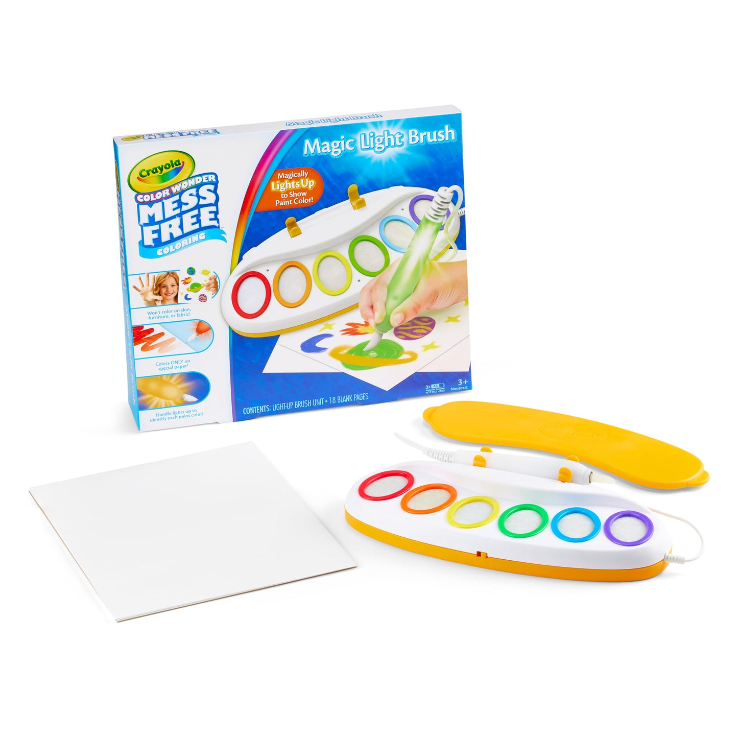 Crayola Color Wonder Magic Light Brush – Mess-Free Painting Set for Kids (Ages 3+)