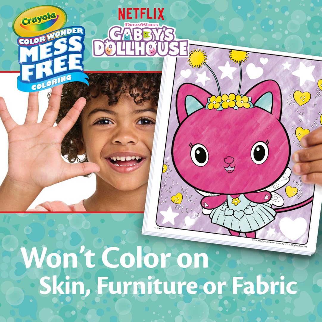 Crayola Color Wonder Gabby's Dollhouse Activity Kit – Mess-Free Coloring for Toddlers