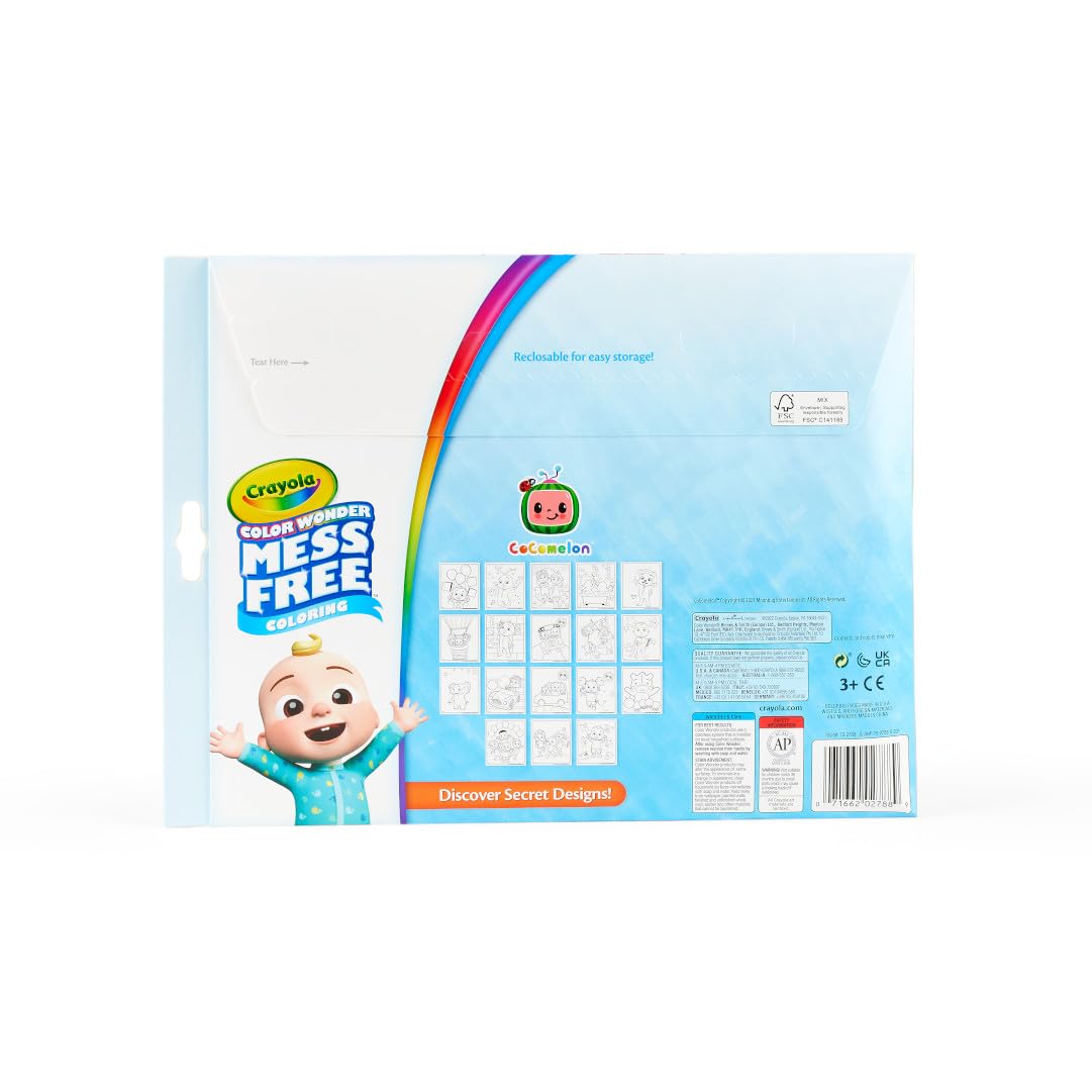 Crayola Cocomelon Color Wonder Coloring Set – Mess-Free Travel Coloring for Kids