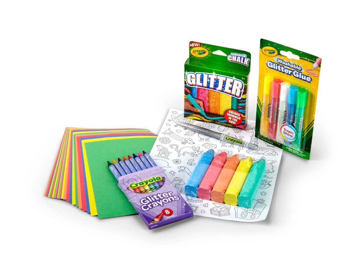 Crayola All That Glitters Art Case (50+ pcs) – Glitter Crayons & Coloring Set